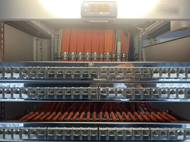Cat-6A-Patchfelder im Netzwerkschrank